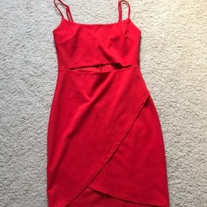 Red bodycon dress